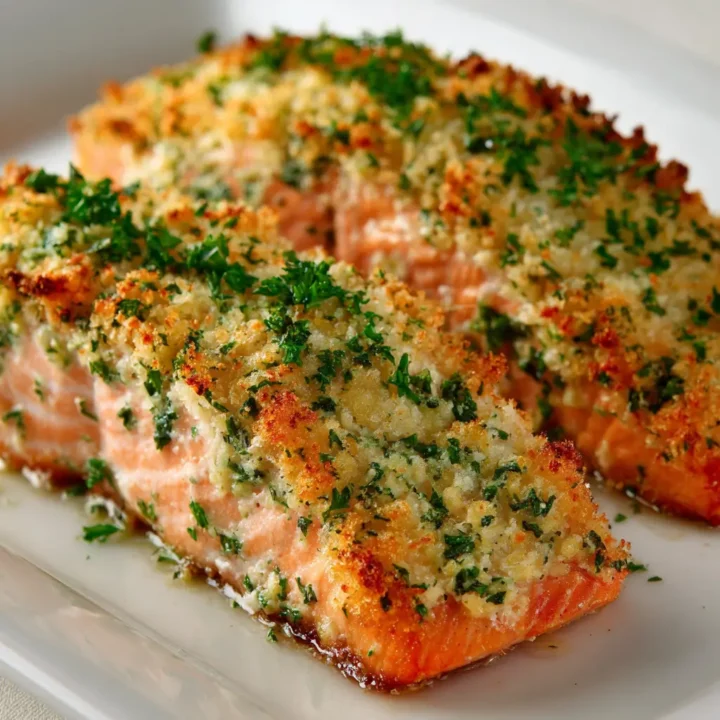 Garlic Parmesan Crusted Salmon