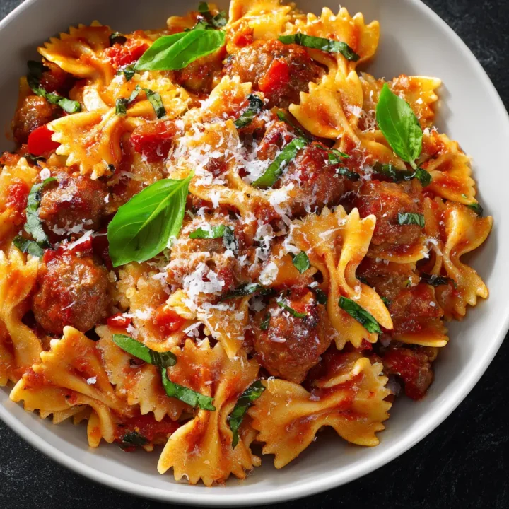 Italian Sausage with Bow Tie Pasta
