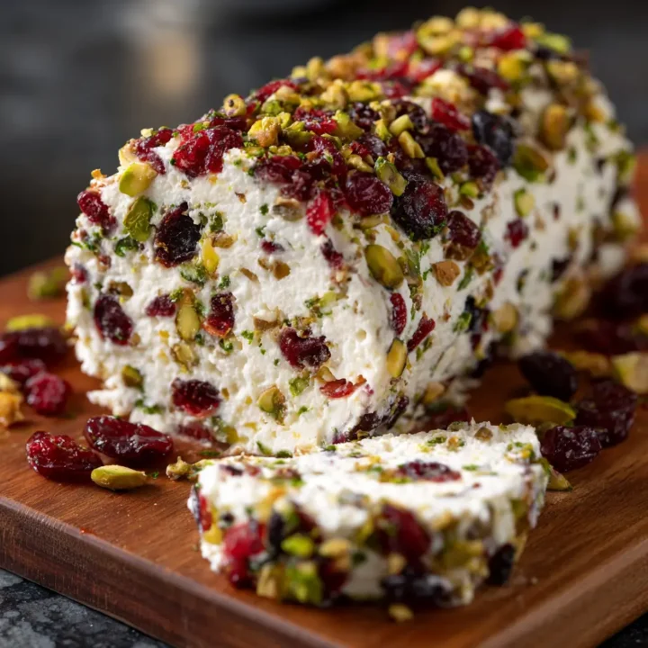 Cranberry Pistachio Cheese Log