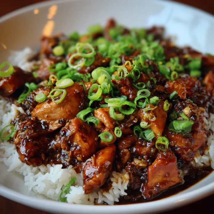 Crock Pot Bourbon Chicken and Rice
