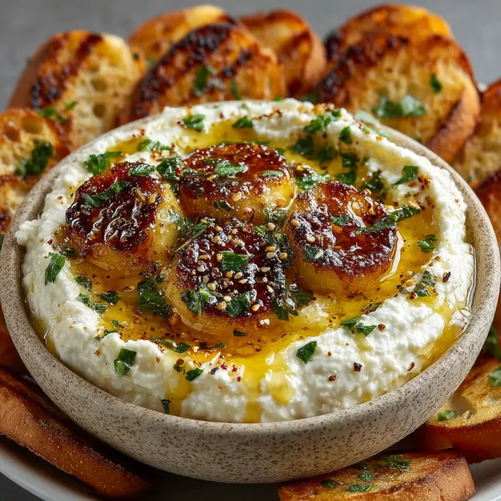 Delicious Ricotta Dip with Hot Honey