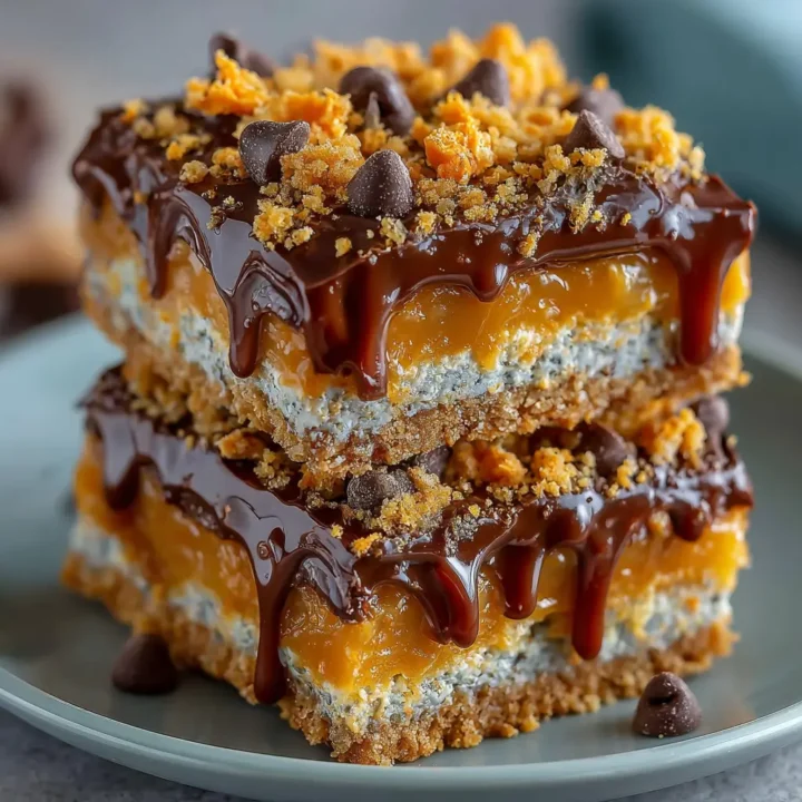 Easy No-Bake Butterfinger Caramel Crunch Bars