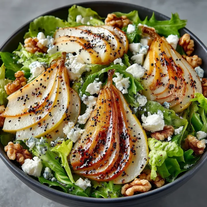 Fresh Pear Salad with Poppy Seed Dressing Recipe