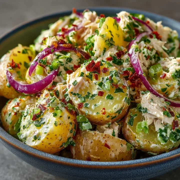 Healthy No-Mayo Potato Tuna Salad