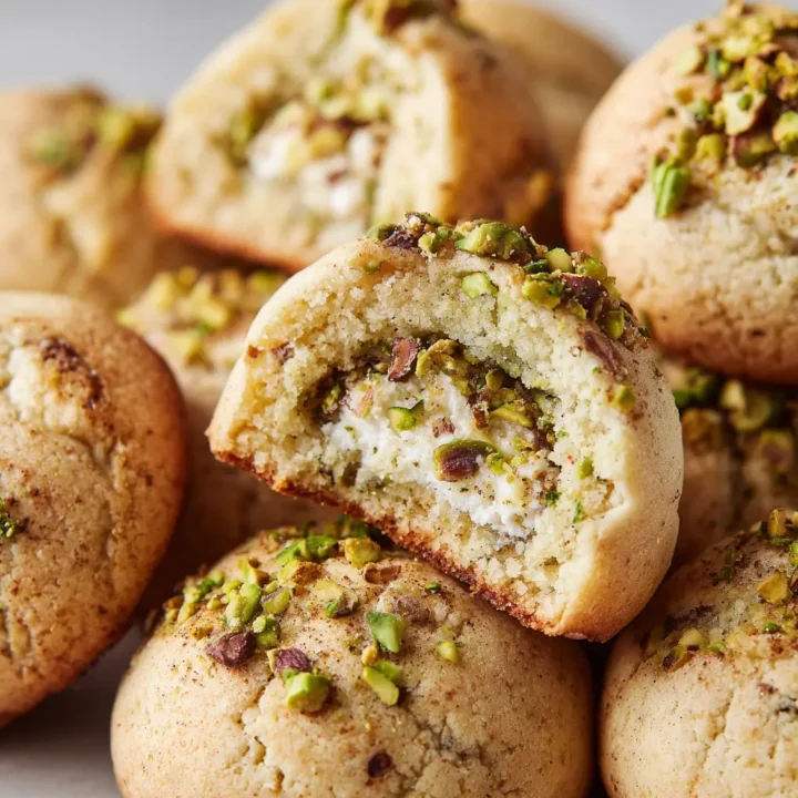Honey Pistachio Ricotta Stuffed Cookies