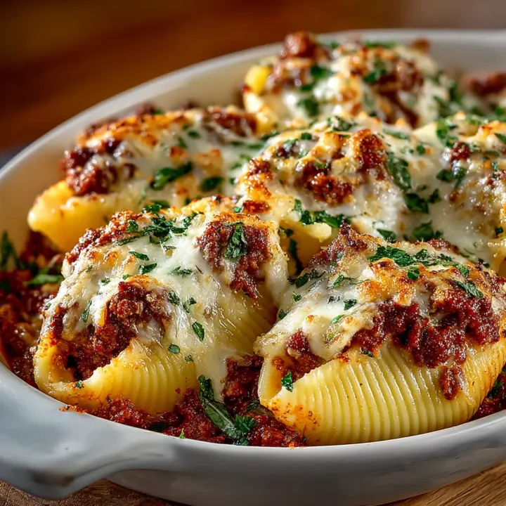 Beef-Stuffed Shells with Creamy Ricotta