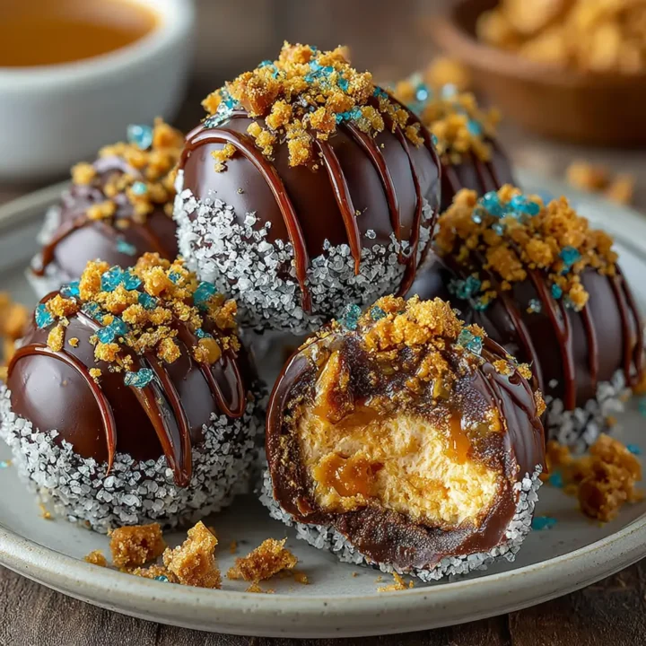 No-Bake Caramel Crunch Butterfinger Truffles