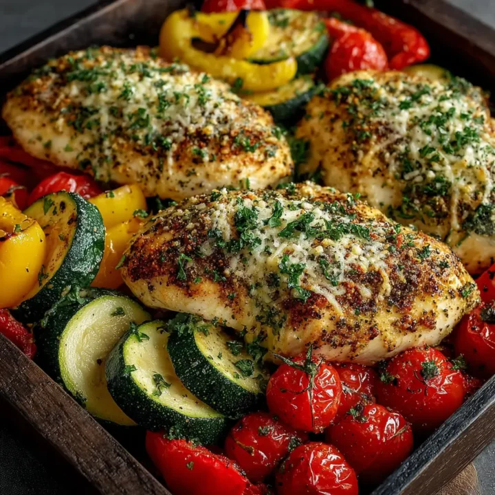 Sheet Pan Parmesan Chicken and Veggies