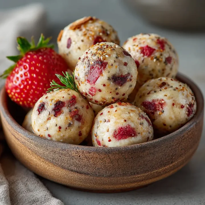 Strawberry Shortcake Energy Bites