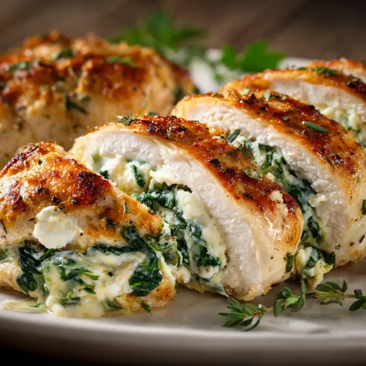 Stuffed Chicken Breast with Spinach & Cheese