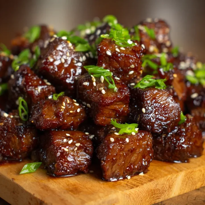 Sweet and Sticky Steak Bites