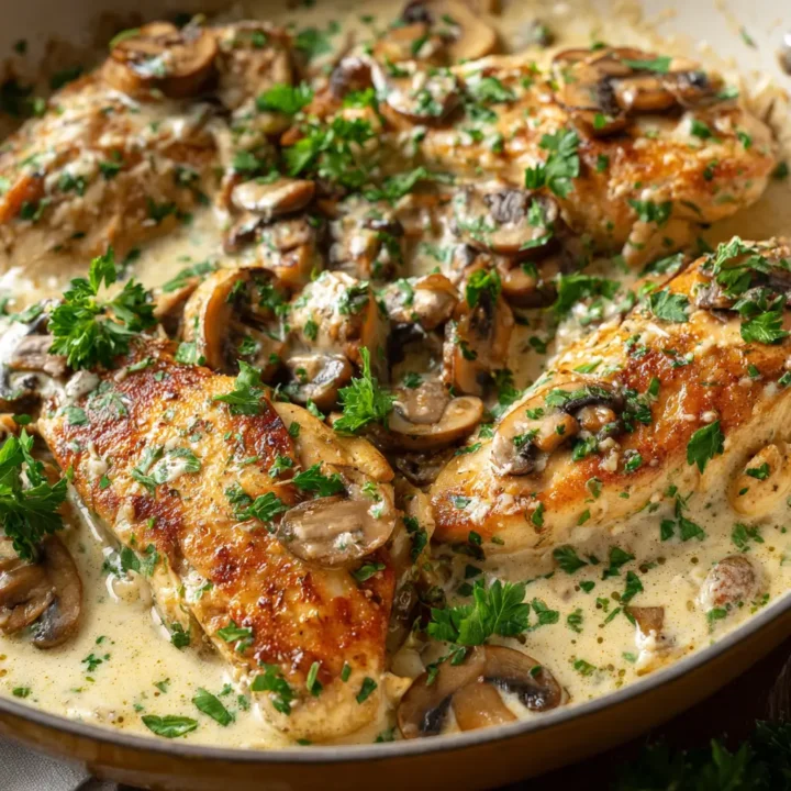 Creamy Asiago Mushroom Chicken Recipe