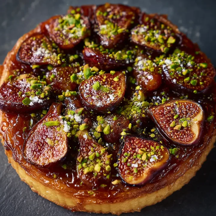 Caramelized Honey & Pistachio Fig Tarte Tatin