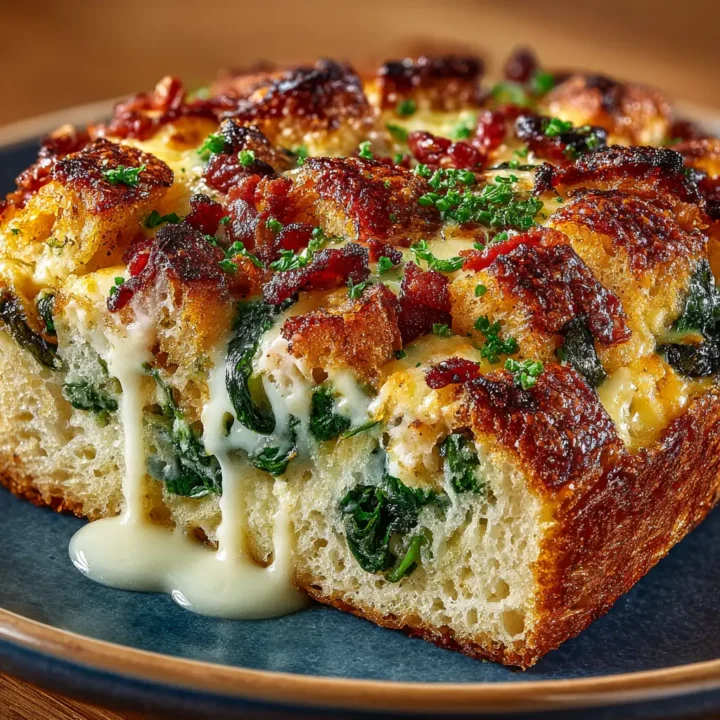Bacon and Spinach Breakfast Strata Recipe