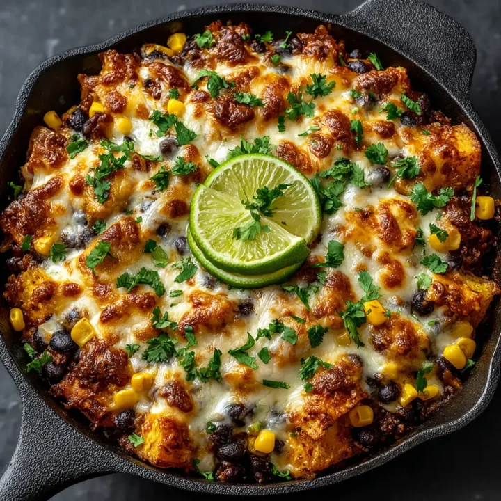 Butternut Squash & Black Bean Enchilada Skillet
