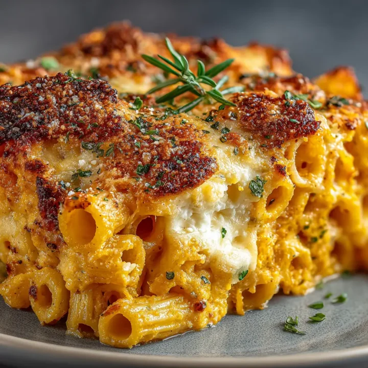 Cheesy Pumpkin Ricotta Pasta Bake Recipe