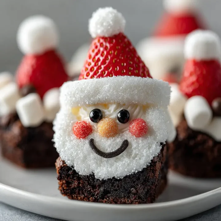 Festive Brownie Santa Hats A Fun Holiday Treat