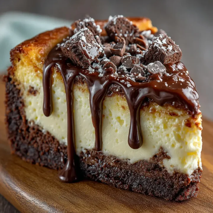 Fudgy Brownie Bottom Cheesecake Recipe