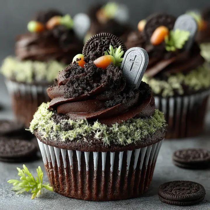 Graveyard Dirt Cupcakes