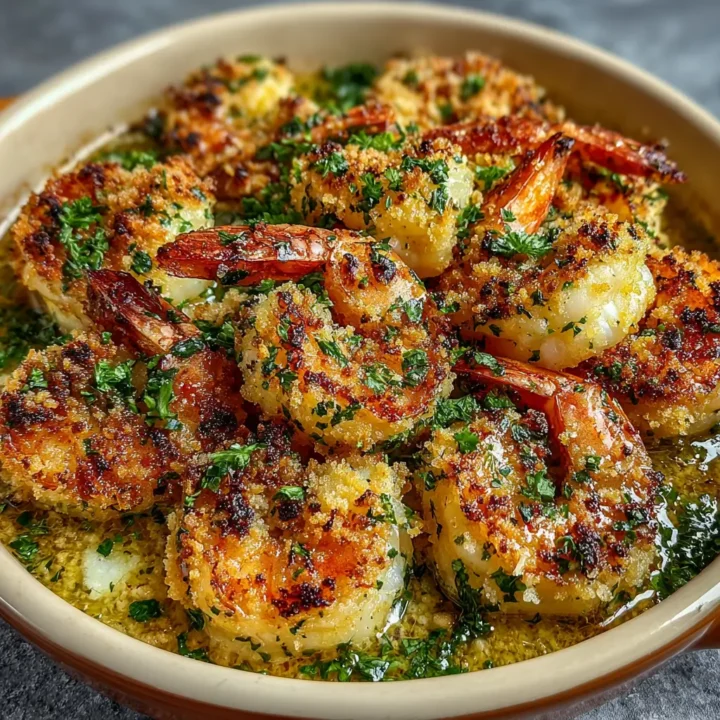 Garlic Butter Shrimp Scampi Bake