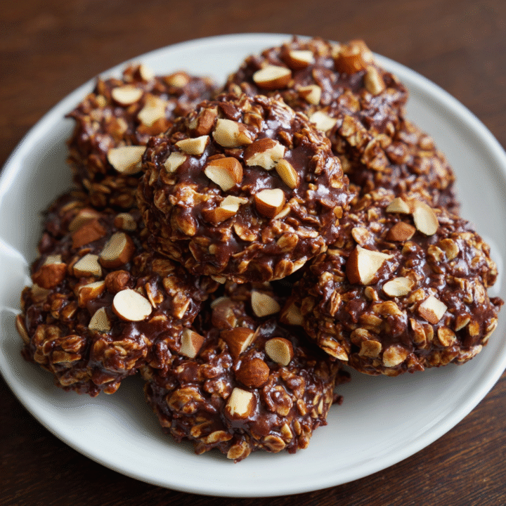 No Bake Nutty Chocolate Cookies