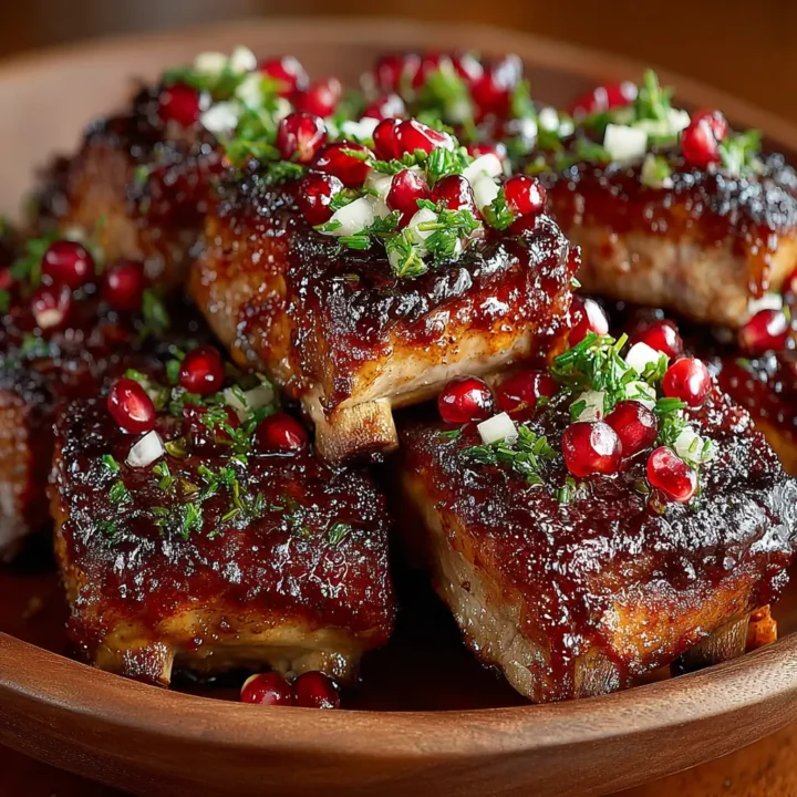 Pomegranate-Glazed Christmas Ribs Recipe