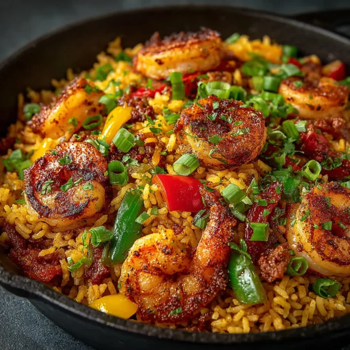 Savory Shrimp Dirty Rice with Bell Peppers & Spice