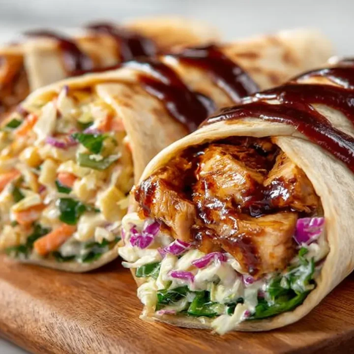 BBQ Chicken Coleslaw Wraps Recipe