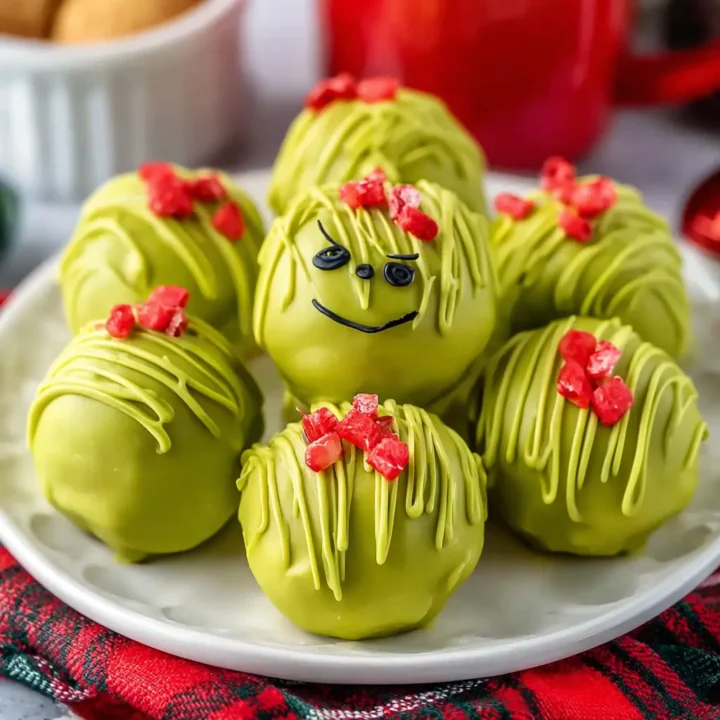 Irresistible No-Bake Grinch Truffles
