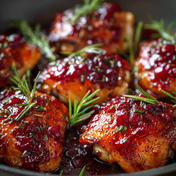 Easy Cranberry Baked Chicken Thighs Recipe