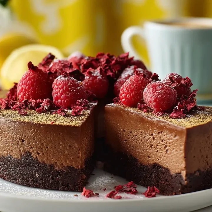 Dark Chocolate Raspberry Mousse Cake Recipe