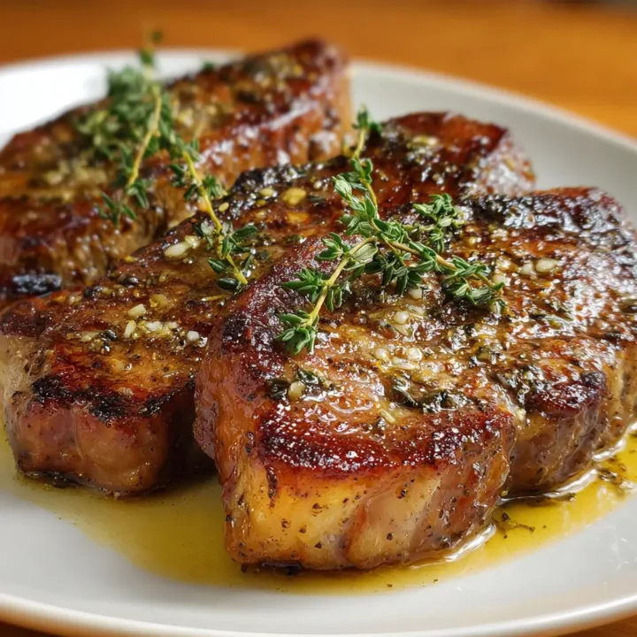 Butter-Basted Steak with Thyme