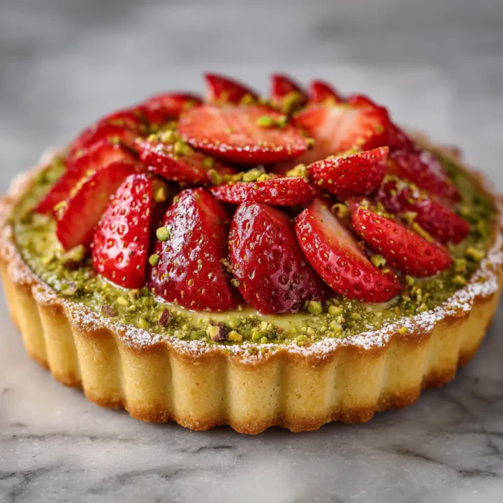 Strawberry Pistachio Tart