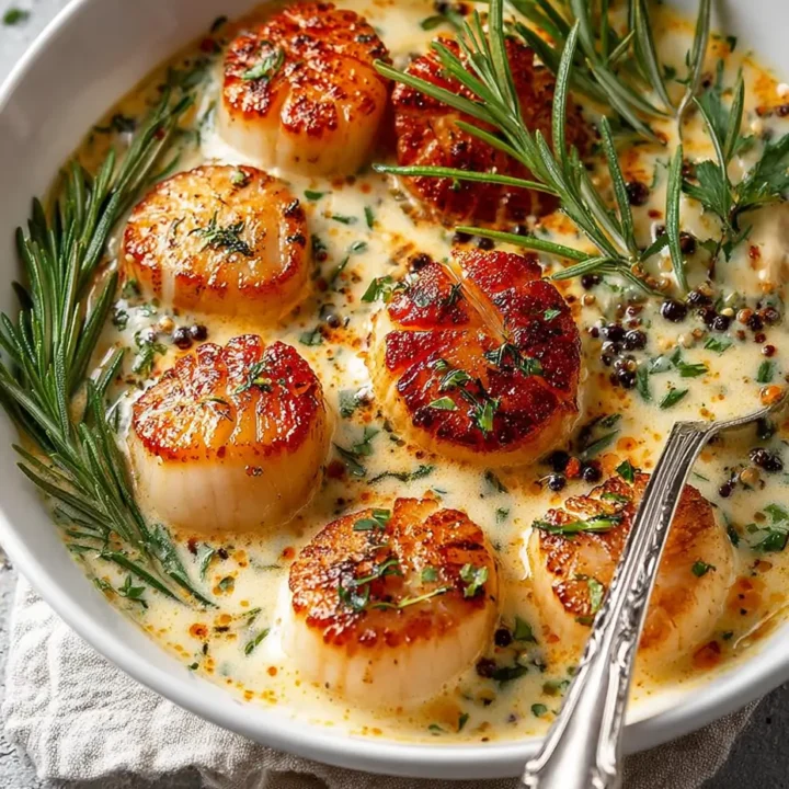 Elegant Scallops with Vodka Cream Sauce