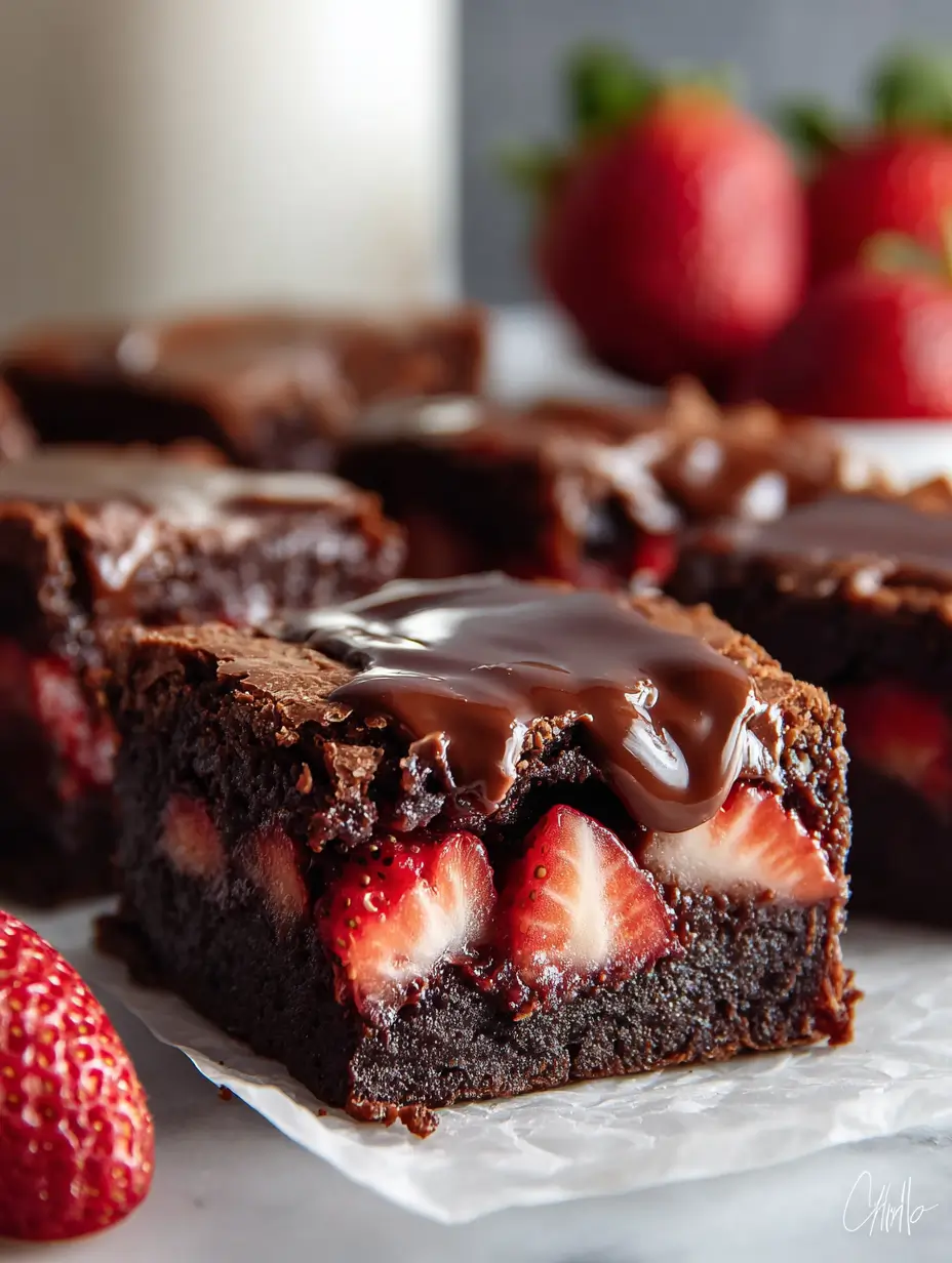 Chocolate Covered Strawberry Brownies: A Deculgent Delight
