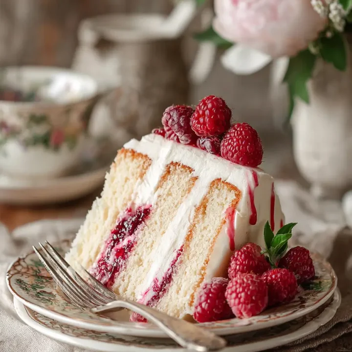 Vanilla Raspberry Layer Cake: A Delightful Celebration Dessert